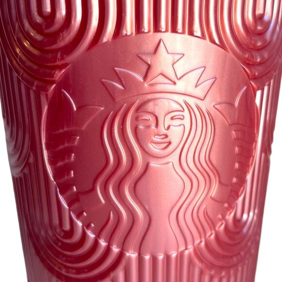NWT Starbucks PINK PEARL MERMAID Venti Tumbler Cold Cup Pearlescent Siren Logo - Picture 3 of 4